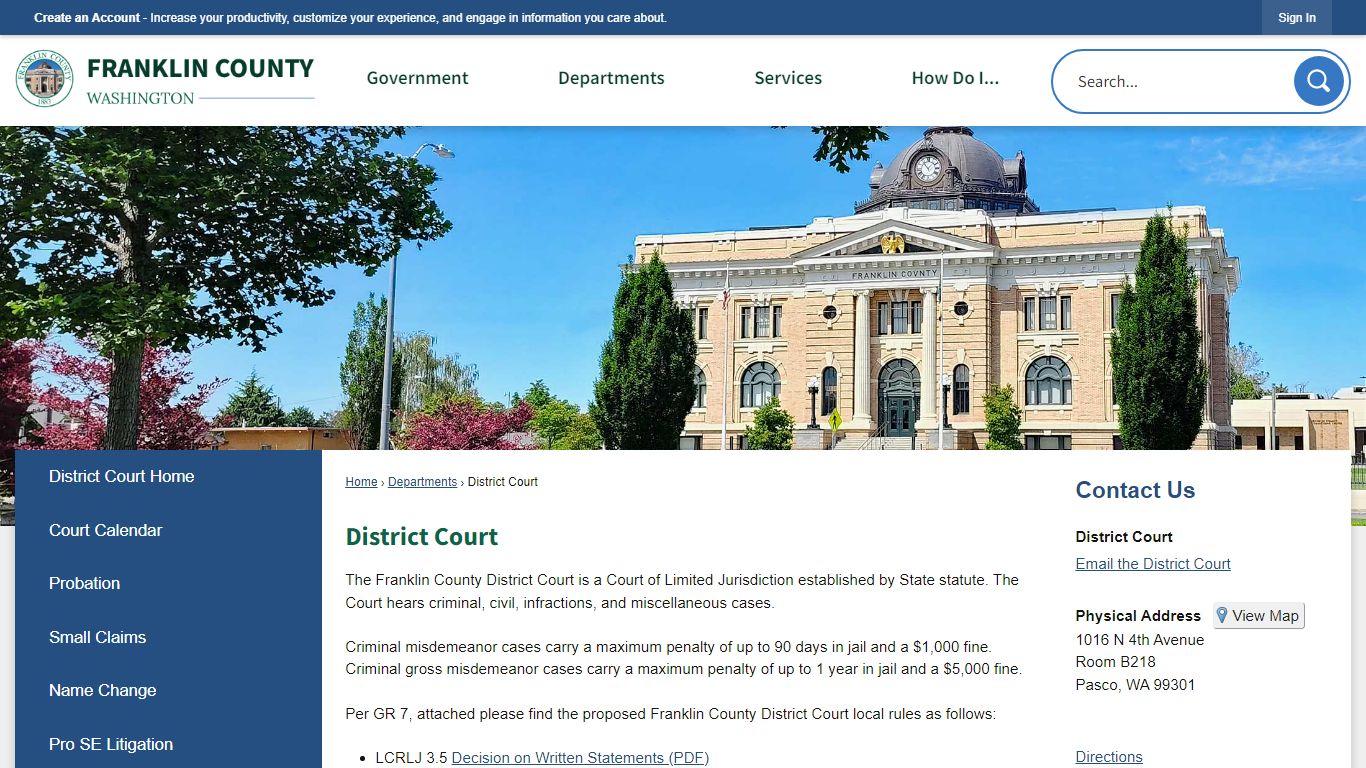 District Court | Franklin County, WA